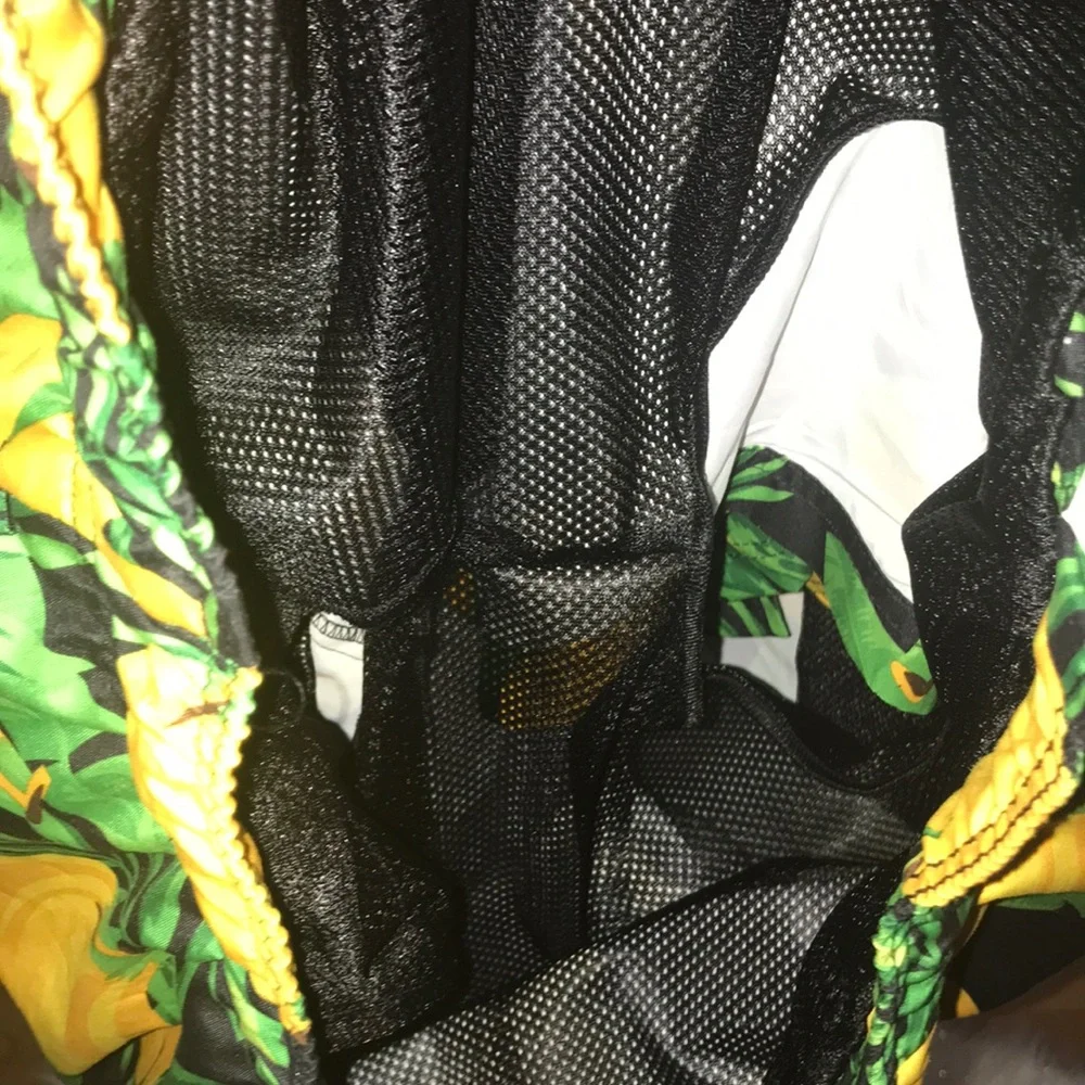 NWT men’s banana print swim shorts 2x yellow